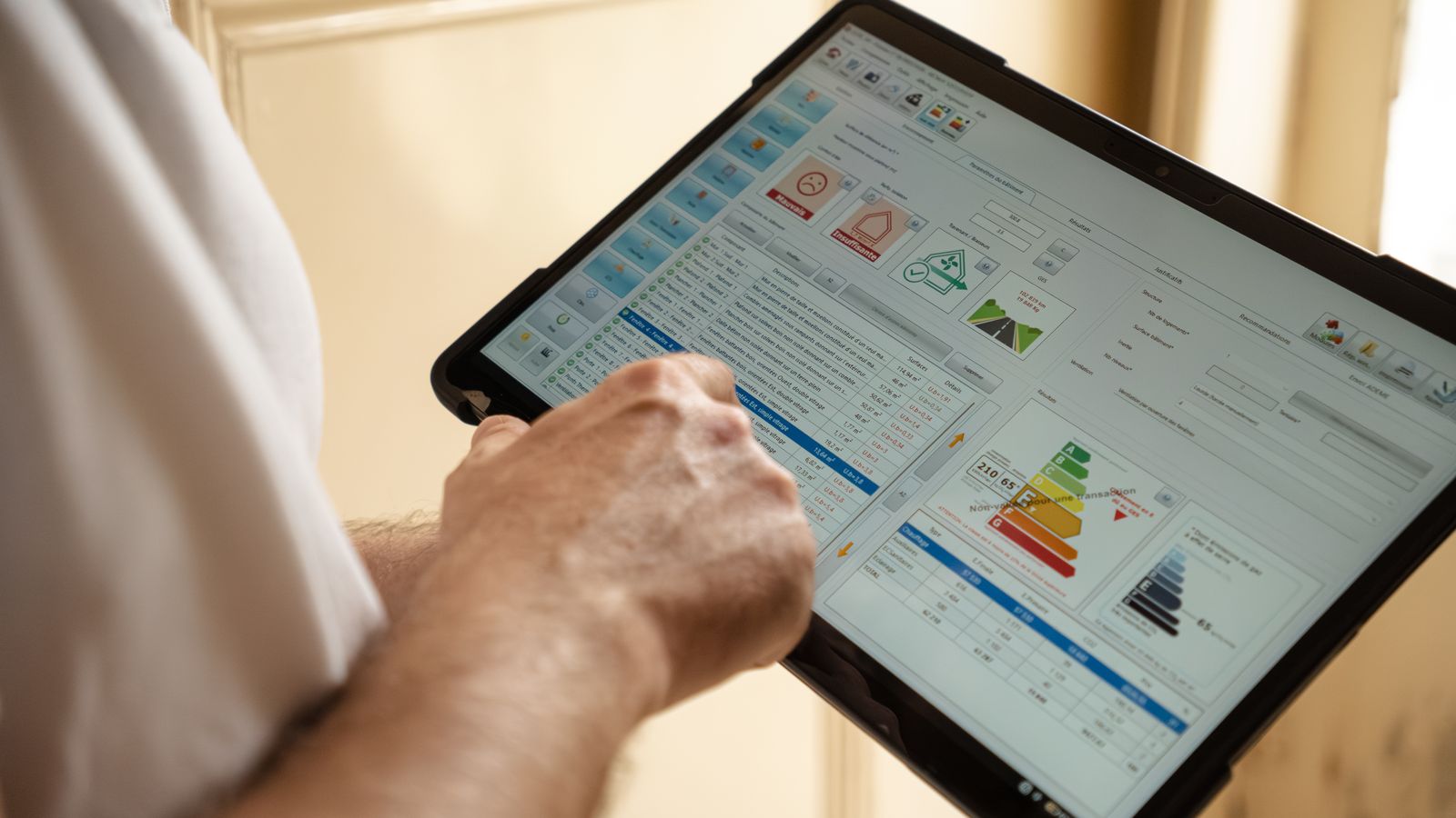 Audit énergétique sur tablette